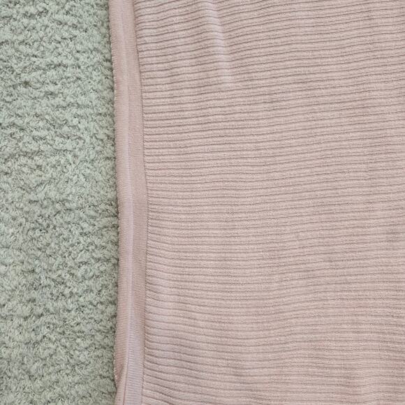 Talbots Short Sleeve Ribbed Knit Top Sweater Sz M Pink Minimalist Capsule - Picture 5 of 9